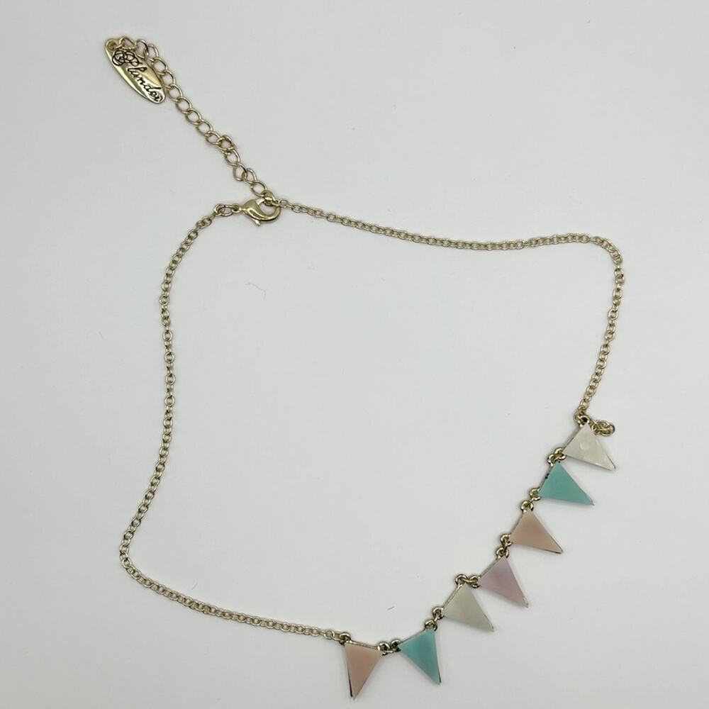 Plunder Triangle Geometric Necklace Multi Color P… - image 2